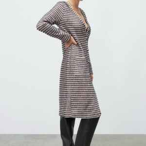Zara textured midi sweater dress / cardigan